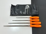 Snap-on Tools Usa HBF200O Rare Orange Round File Set W/ Kit Bag C0413O. Fixed Price $174.99.