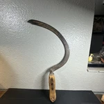 Vintage Keen Trademark Scythe Sickle Tool Grass Weed Cutter Farm Harvest. Fixed Price $40.00.
