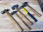5PC Hammer / Ball Peen Sledge Set Lot - True Tempter, Stanley Fiberglass Usa. Fixed Price $60.00.