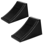 2 Pack Heavy Duty Wheel Chocks, Solid Rubber Rv For Trailers, Bla.... Fixed Price $26.37.