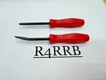 Snap-on Tools Usa New 2PC Red 5" Length Straight & Bent Mini Pocket Prybar Set. Fixed Price $49.94.