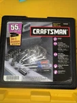 Sears Craftsman Usa 55PC Mechanics Tool Set Socket Ratchet 33455 Nos Metric Sae. Fixed Price $169.00.