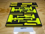 Snap-on Tools Hi-viz 11PC Soft Face Hammer & Striking Pry Bar Master Foam Set. Fixed Price $1599.95.