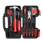 39PCS Home Repair Hand Set Toolbox Bit Drive Plier Hammer Scissor Hex Key. Fixed Price $21.88.