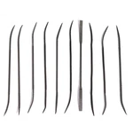 Universal Tooltreaux Double Ended Fine Cut Riffler File 10PC, Black. Fixed Price $26.99.