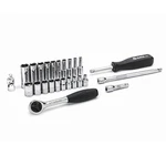Sata 25-PIECE 1/4-INCH Drive 6-POINT Standard Deep Socket Set 60 Tooth. Fixed Price $70.22.