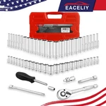 Eaceliy 54PCS 1/4" Socket Set Drive Impact With Sae/metric Cr-v Steel. Fixed Price $45.99.