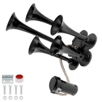 Train Horns Kit, 12V 185DB Super Loud Five Trumpet Air With Compressor Set. Fixed Price $46.07.