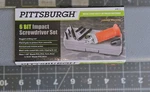 New Pittsburgh 6-BIT Impact Screwdriver Set With Case 64812. Fixed Price $8.90.