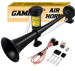 Gampro 12V 150DB Car Air Horns, 18 Inches Chrome Zinc Single Trumpet Black. Fixed Price $51.96.