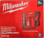 New Box Milwaukee 2447-20 M12 Cordless Compact 3/8" Crown Stapler Volt. Fixed Price $117.97.