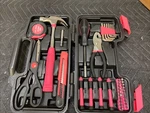 Anxtech 39PCS Pink Hand Set General Household Kit Storage Toolbox. Fixed Price $14.99.