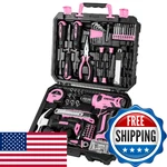 Dekopro Pink 8V Cordless Drill & 1933-PIECE Home Tool Set For Women Diy. Fixed Price $89.64.