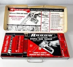Vintage Arrow T-50 Staple Gun Tacker Kit-upholstery & More Used But Complete. Fixed Price $38.00.
