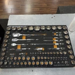 Gearwrench 86529 84 Pc. 1/4", 3/8", 1/2" 90-TOOTH Sae/metric Mechanics Tool. Fixed Price $280.00.