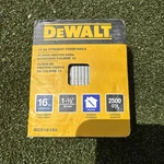 Dewalt 1-1/2 In. 16-GAUGE Plastic Collated Straight Nails (2500 Per Box). Fixed Price $12.99.