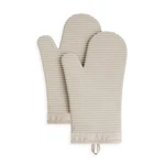 Kitchenaid Ribbed Soft Silicone Oven Mitt 2-PACK Set, 7.5"X13", Milkshake. Fixed Price $23.23.