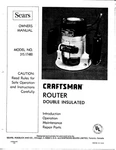1980 Craftsman 315.17480 Router Instructions. Fixed Price $20.24.