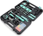 Amazon Basics Household Tool Kit With 13.39 X 9.25 2.95 Inch, Turquoise. Fixed Price $42.98.