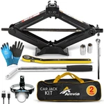 Car Jack Kit 2 Ton (4,400 Lbs) Scissor For - Tire Tool .... Fixed Price $62.01.
