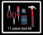 Hyper Tough 11PC Tool Kit:hammer,pliers,measure Tape,screwdriver Multi More. Fixed Price $14.99.