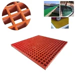 Fiberglass Grille Car Wash Channel Gutter Floor Grid Cover 2.6*2.6FT" Red. Fixed Price $141.00.