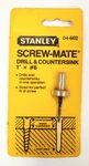 Stanley 04-602 Screw-mate Drill And Countersink 1"X#6 3,000 Max Rpm. Fixed Price $15.00.