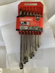Craftsman Gunmetal Chrome Metric Long Panel Combination Wrench Set 7PC CMMT87011. Fixed Price $40.00.