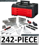 242-PIECE Craftsman Mechanics Sae Metric Tool Set With Hard Case Polished Chrome. Fixed Price $202.82.