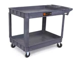 Heavy Duty Utility Cart Wagon 500 Pound Capacity 2 Shelves Mobile Storage. Fixed Price $178.99.