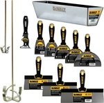 Dewalt Stainless Steel Drywall Taping Knife Set W/ Mixer + Mud Pan DXTT-3-609. Fixed Price $197.53.
