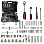 Anxtech Mechanics Tool Set 95PCS Socket Wrench 1/2" 1/4". Fixed Price $59.99.
