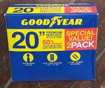 2PK Of Goodyear 20" Premium Heavy Duty Bicycle Tubes (fits 1.75 - 2.125" Widths). Fixed Price $14.99.