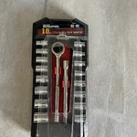 Ultrasteel 18 Piece 3/8 Inch Drive Sae &metric Socket Set Model UA20036A. Fixed Price $25.00.