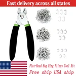 241-PIECE Green & Black Flat-head Hog Ring Pliers Tool Kit. Fixed Price $8.77.