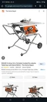 Ridgid R4514 120V Pro Jobsite Table Saw With Stand. Fixed Price $450.00.