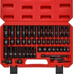 3/8 In. 49 Piece Milwaukee 6 Point Impact Socket Ratchet Drive And Metric Set. Fixed Price $54.99.