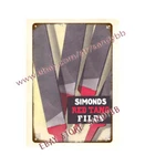 1955 Simonds Red Tang Files Tools Mechanic Automotive Metal Tin Sign. Fixed Price $19.58.