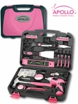Apollo DT0773N1 135PC Pink Household Tool Kit 3.6V Cordless Screwdriver. Fixed Price $62.46.