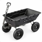Gorilla Carts Heavy Duty Poly Yard Dump Garden Wagon With 16 Inch Tires. Fixed Price $399.99.