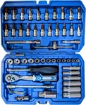 53 Pieces Socket 1/4 Inch Ratchet Wrench Tool Set, With Bit Black. Fixed Price $65.58.