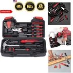 Household Kit Small Home Repair Set With Plastic Toolbox. Fixed Price $48.74.