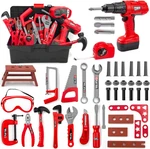 48-PIECE Kids Set With Electronic Drill And Toolbox For Ages 3-5. Fixed Price $48.98.