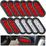 Yexiya 12 Pack Led Trailer Lights Oval Red White. Fixed Price $104.99.