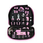 236PC Pink Tool Set Household Kit Hammer Level Plier Wrenches Knife W/pouch. Fixed Price $39.99.