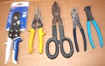 Lot Of 5 Steel Snips Snippers & Pliers-lenox, Stanley, Channel Lock, Wiss MPC3S. Fixed Price $40.00.