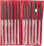 12 Piece Set Round Handle Needle Files, 6-1/4" Long, Coarseness, Swiss Pattern. Fixed Price $22.75.