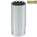 (1) Husky 11/16" Sae Chrome Deep Socket 1/2 Drive 12 Point 635079 Fast Ship! C2. Fixed Price $10.70.