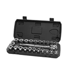 New Hart 23-PIECE 1/2-INCH Drive Mechanics Set With Ratchet, Chrome Finish. Fixed Price $53.25.