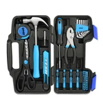 39PCS Blue Home Repair Hand Toolbox Bit Drive Plier Hammer Scissor Hex Key. Fixed Price $21.88.